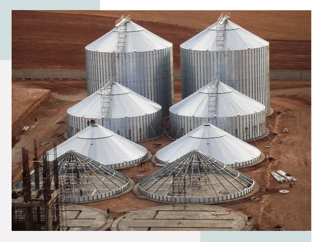 Строительство зерновых силосов в Усинске