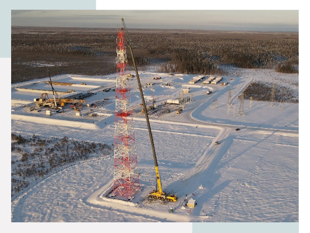 Мачты связи в Усинске