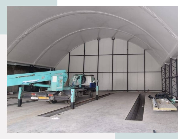 Внутреннее оснащение ангаров в Усинске