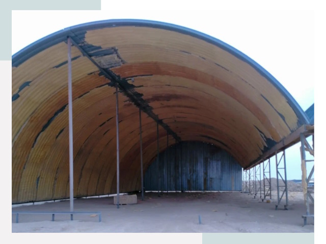 Реконструкция ангаров в Усинске