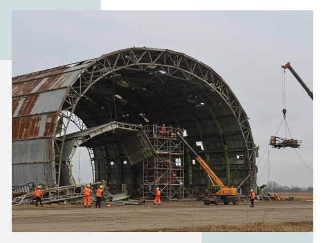 Демонтаж ангаров в Усинске