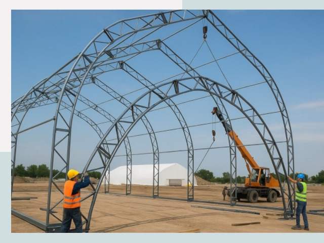 Монтаж ангаров в Усинске от 614 руб. - Надежно и быстро